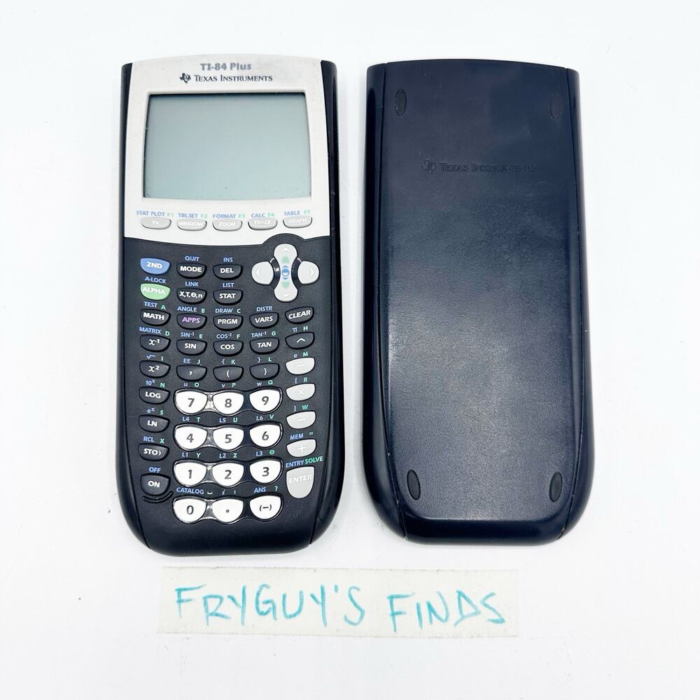 Texas Instruments TI-84 Plus Graphing Calculator CLEAN Black w/ Cover WORKS!